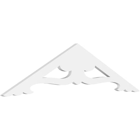 Ekena Millwork Pitch Cornelia Architectural Grade PVC Gable Pediment, 48"W x 12"H x 1"P (6/12) GPP048X012X100CRN